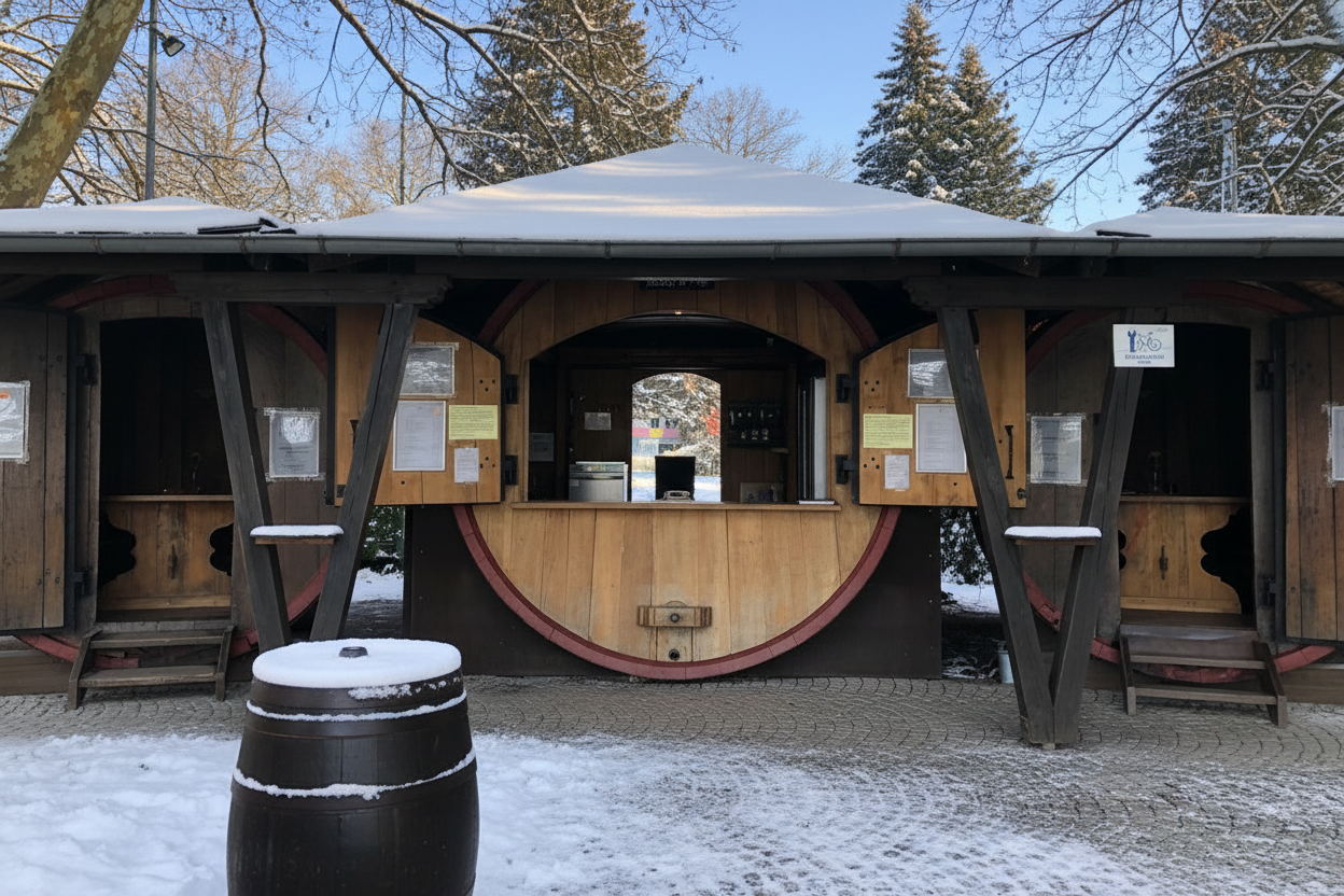 Balthasar Ress an den Hattenheimer Weinfässern 2026 | Bei gutem Wetter an Wochenenden geöffnet!